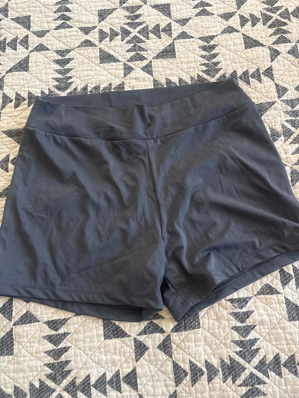 KIAVA Women's Athletic Swim Shorts in Charcoal Gray Size XXL
